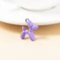 Pendentif en alliage de chien ballon violet pour bracelet collier fabrication de bijoux DIY. - Lot de 10 / Violet