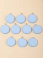 Pendentifs capsules de bouteille bleu macaron accessoires de bijoux pour boucles d'oreilles. - Bleu / Lot de 10
