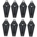 Colgante Cruz Ataúd Negro Accesorio Joya DIY Amuletos Estilo Gótico para Collar Pendiente - Dije de Cruz Negro Strass
