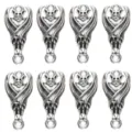Colgantes de murciélago góticos plateados accesorios de joyería DIY para aros 8pcs - Dije de Murciélago Plateado