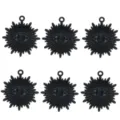Colgantes de mal de ojo con rayos de sol negros para hacer joyas DIY collar y pendientes. - Dije de Ojo Negro Base Negra
