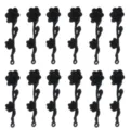 Conjunto de colgantes de rosa negra para fabricación de joyas DIY pendientes collares góticos - Dije de Rosa Negra Larga
