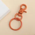 Mosquetón giratorio de metal de colores para llaveros bolsos de bricolaje accesorios diarios. - 1 Pieza / Naranja
