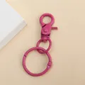 Llavero de metal colorido con mosquetón colgante de bolso accesorio bricolaje DIY - 1 Pieza / Rosa rojo
