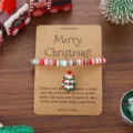 Weihnachtsbaum Perlen Armband Wunschkarte bunte Tonperlen Weihnachtsschmuck fur Damen Geschenk - Weihnachtsbaum