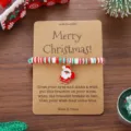 Weihnachts Wunscharmband mit süßem Weihnachtsmann Anhänger und bunten Tonperlen. - Weihnachtsmann