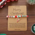 Weihnachts Wunscharmband mit bunten Perlen und süßem Zuckerstangen Anhänger für Damen. - Zepter