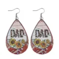 Girasole Leopardo DAD Ecopelle Orecchini A Goccia Moda Donna Gioielli Regalo 1 Paio - Stile DAD Girasole Leopardo (14)