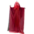 Halloween hängende Geister Braut Requisite mit LED Licht und Sound für gruselige Party. - Geisterbraut in rotem Kleid / Rot und Schwarz