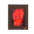 Accesorio de espejo mágico vintage de Halloween con calavera de fuego brillante para bar. - Cabeza de llama / Espejo Mágico Cuadrado