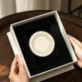 Wooden embroidery frame DIY round scalloped border handmade accessory gift box display item - Sunflower / 6cm (6g)