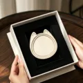 Wooden cat ear DIY frame handmade embroidery accessory gift box set display item - Fortune Cat / 8.5x8cm (11g)