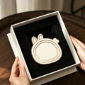 Wooden DIY embroidery frame rabbit shape handmade accessory blank wooden base for crafts gift box - Little Rabbit / 9cm (12g)