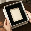 DIY wooden frame plaque for embroidery craft and display in elegant white gift presentation box - Round Edge Rectangle
