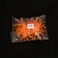Halloween Simulation Plastik Spinnen Spielzeug Party Dekorationen orange Farbe Set - 20 Stück/Packung (Orange)