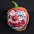 Decoración de Halloween calabaza payaso de látex, accesorio terrorífico de fiesta. - Payaso de cabeza de calabaza de látex n.º 1 / Naranja