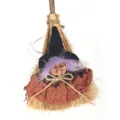 Halloween Witch Broom Hanging Decoration Retro Old Lady Witch Doll Pendant Porch Party Prop. - Big Broom - Orange
