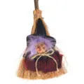 Halloween Bruja Escoba Decoracion Colgante Accesorio Fiesta Muneca Regalo Juguete - Escoba grande - Rojo