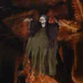Halloween Hängender Geist Dekoration mit Saugnapf, gruselige Skelett Gaze Requisite. - Saugnapf Geist Grün Nr. 2