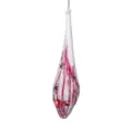 Halloween hanging bloody skull prop with spider web and glowing red eyes for spooky decor. - Z262 Sound-Activated Light-Up and Sound Spider with Bloody Cotton Head