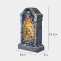 Halloween leuchtende Grabstein Lampe Dekoration Totenkopf Hexe LED Wasser Kugel Requisite - A8 Grabstein Hexe Stil