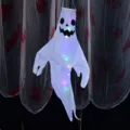 Halloween LED fantasma luminoso manica a vento decorazione sospesa per festa casa - Luminoso Colorato - Faccia Malvagia / Piccolo (47*28cm)