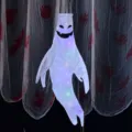 Halloween fantasma luminoso windsack decorazione appesa LED festa spettrale supporto - Luminoso Colorato - Faccia Ghignante / Grande (130*60cm)
