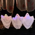 Halloween LED glowing ghost 3-piece set outdoor lawn decoration spooky party props light up - Y002 Ghost Ground Stake Style B