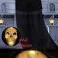 Halloween Calavera Máscara Colgante Luminosa Y Sonora Decoración Para Fiesta Terror - Máscara de Fantasma Luminosa Sonora / Negro