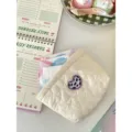 Portable quilted sanitary napkin storage pouch, cute heart pattern makeup bag for women daily use - Cow Pattern