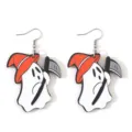 Halloween Hexenhut Geist Holz Ohrringe Suesse Gruselige Party Schmuck Geschenke Damen - Hexenhoed Geist Stil (1133)