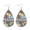 Lehrer Tropfen Ohrringe doppelseitig gedruckt Leder Bleistift Leo Schmuck Geschenke - Modell 5