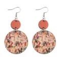 Handbemachte bunte abstrakte Kunst Holz Ohrringe geometrischer Boho Schmuck für Damen - 5