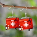 Krankenschwester medizinische Box Stethoskop Acryl Ohrringe Arzt Geschenk Modeschmuck. - Medizinset (4505)