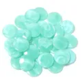 Cuentas sueltas redondas planas de acrílico verde claro para joyería y pulseras de bricolaje. - Disco / Paquete de 30 / Verde Claro + Blanco