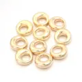 Perles à grand trou électroplaquées CCB dorées pour colliers et bracelets de bijoux faits main. - Goutte d'Eau Un / Pack de 100 / Or KC