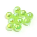 16mm acrylique couleur magique perles rondes, vert clair irisé diy accessoires de bijoux. - Lot de 10 / Vert