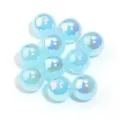 Perles rondes arc-en-ciel en acrylique 16mm éclat clair de lune accessoires bijoux DIY - Lot de 10 / Bleu clair