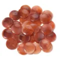 Cuentas sueltas planas redondas estilo agata roja para hacer joyas de bricolaje pulseras. - Disco / Paquete de 30 / Color Ágata