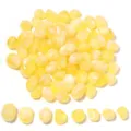 Acrilico cuentas sueltas irregulares amarillo imitacion jade accesorios de joyeria DIY - Amarillo claro