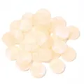 Cuentas sueltas redondas y planas de acrílico para pulseras hechas a mano accesorios de joyería. - Disco / Paquete de 30 / Beige