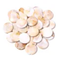 Cuentas planas redondas de acrílico con textura de mármol accesorios de joyería DIY para pulseras. - Disco / Paquete de 30 / Beige + Café