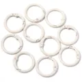 White metal spring O-rings, bag snap hook rings, keyring hardware accessories for DIY crafts. - Light Coffee