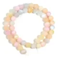 Perles rondes en jade translucide en vrac pour bijoux faits main DIY et accessoires. - Diamètre extérieur env. 4 mm, trou env. 0,8 mm, longueur env. 40 cm (env. 90 pcs) / Perles rondes en jade jaune crème coloré clair