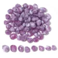 Cuentas sueltas irregulares de acrilico marmolado purpura para accesorios de joyeria. - Púrpura