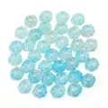 Acrylic transparent AB colorful rose flower loose beads DIY handmade bracelet jewelry details - Rose Style / 50 Pieces/Pack / Blue