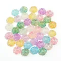 Colorful acrylic transparent AB rose flower loose beads DIY handmade bracelet jewelry accessories - Rose Style / 50 Pieces/Pack / Random Mixed Colors