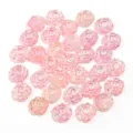 Acrylic pink AB colorful rose flower loose beads DIY handmade bracelet jewelry accessories - Rose Style / 50 Pieces/Pack / Pink