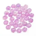Acrylic transparent rose flower beads for DIY handmade bracelets jewelry accessories - Rose Style / 50 Pieces/Pack / Purple
