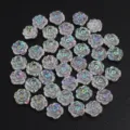 Acrylic transparent AB colorful rose flower loose beads for DIY handmade bracelet jewelry accessories - Rose Style / 50 Pieces/Pack / Clear